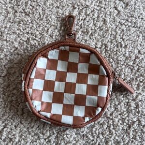 Aloha Collection Brown Tan and White Checkerboard Cutie Clip-on Zip Couch